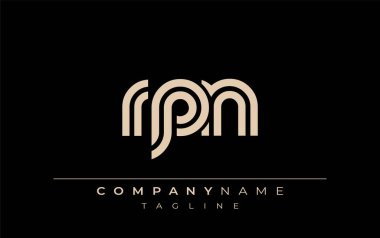RPN Yaratıcı Eşsiz Modern Harf Logosu Tasarımı. Benzersiz bir harf dizaynına sahip stilize logo, soyut minimalist estetik ve modern cazibe sunar.