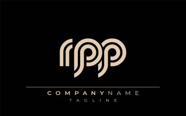 RPP Yaratıcı Eşsiz Modern Harf Logosu Tasarımı. Benzersiz bir harf dizaynına sahip stilize logo, soyut minimalist estetik ve modern cazibe sunar.