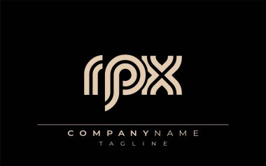 RPX Yaratıcı Eşsiz Modern Harf Logosu Tasarımı. Benzersiz bir harf dizaynına sahip stilize logo, soyut minimalist estetik ve modern cazibe sunar.