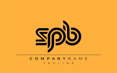 SPB Yaratıcı Eşsiz Modern Harf Logosu Tasarımı. Benzersiz bir harf dizaynına sahip stilize logo, soyut minimalist estetik ve modern cazibe sunar.
