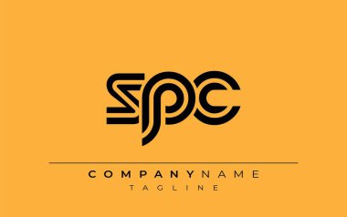 SPC Yaratıcı Eşsiz Modern Harf Logosu Tasarımı. Benzersiz bir harf dizaynına sahip stilize logo, soyut minimalist estetik ve modern cazibe sunar.