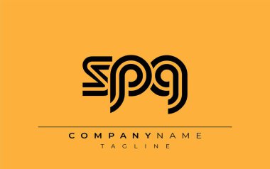 SPG Yaratıcı Eşsiz Modern Harf Logosu Tasarımı. Benzersiz bir harf dizaynına sahip stilize logo, soyut minimalist estetik ve modern cazibe sunar.