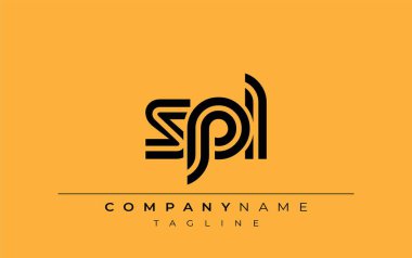 SPL Yaratıcı Eşsiz Modern Harf Logosu Tasarımı. Benzersiz bir harf dizaynına sahip stilize logo, soyut minimalist estetik ve modern cazibe sunar.