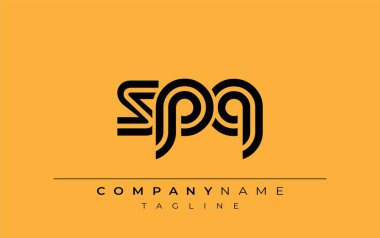 SPQ Yaratıcı Eşsiz Modern Harf Logosu Tasarımı. Benzersiz bir harf dizaynına sahip stilize logo, soyut minimalist estetik ve modern cazibe sunar.
