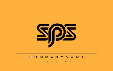 SPS Yaratıcı Eşsiz Modern Harf Logosu Tasarımı. Benzersiz bir harf dizaynına sahip stilize logo, soyut minimalist estetik ve modern cazibe sunar.
