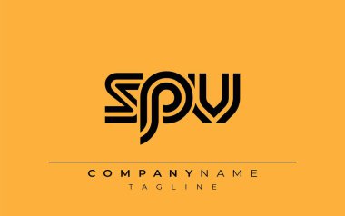 SPV Yaratıcı Eşsiz Modern Harf Logosu Tasarımı. Benzersiz bir harf dizaynına sahip stilize logo, soyut minimalist estetik ve modern cazibe sunar.