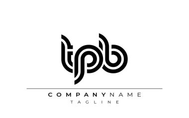 TPB Yaratıcı Eşsiz Modern Harf Logosu Tasarımı. Benzersiz bir harf dizaynına sahip stilize logo, soyut minimalist estetik ve modern cazibe sunar.