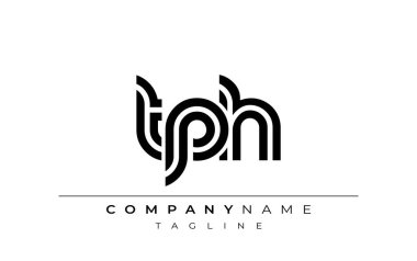 TPH Yaratıcı Eşsiz Modern Harf Logosu Tasarımı. Benzersiz bir harf dizaynına sahip stilize logo, soyut minimalist estetik ve modern cazibe sunar.