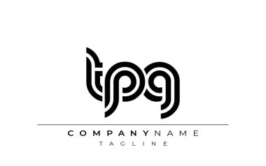 TPG Yaratıcı Eşsiz Modern Harf Logosu Tasarımı. Benzersiz bir harf dizaynına sahip stilize logo, soyut minimalist estetik ve modern cazibe sunar.
