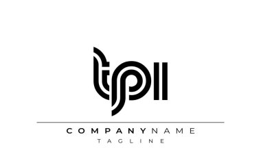 TPI Yaratıcı Eşsiz Modern Harf Logosu Tasarımı. Benzersiz bir harf dizaynına sahip stilize logo, soyut minimalist estetik ve modern cazibe sunar.