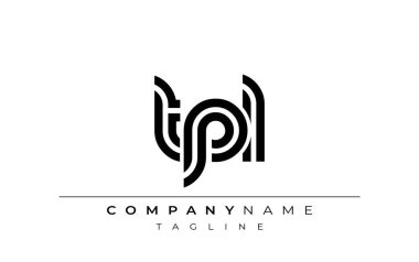 TPL Yaratıcı Eşsiz Modern Harf Logosu Tasarımı. Benzersiz bir harf dizaynına sahip stilize logo, soyut minimalist estetik ve modern cazibe sunar.