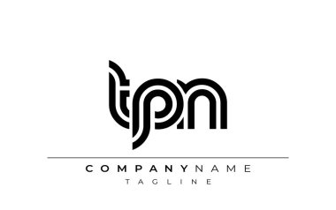 TPN Yaratıcı Eşsiz Modern Harf Logosu Tasarımı. Benzersiz bir harf dizaynına sahip stilize logo, soyut minimalist estetik ve modern cazibe sunar.