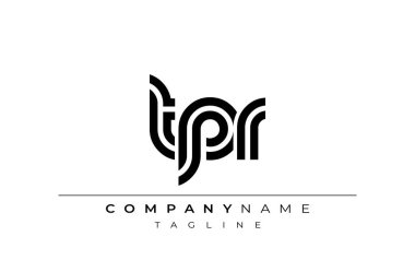 TPR Yaratıcı Eşsiz Modern Harf Logosu Tasarımı. Benzersiz bir harf dizaynına sahip stilize logo, soyut minimalist estetik ve modern cazibe sunar.