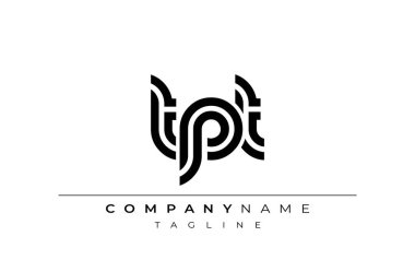 TPT Yaratıcı Eşsiz Modern Harf Logosu Tasarımı. Benzersiz bir harf dizaynına sahip stilize logo, soyut minimalist estetik ve modern cazibe sunar.