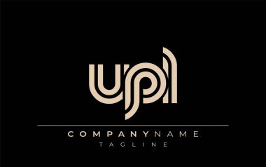 UPL Yaratıcı Eşsiz Modern Harf Logosu Tasarımı. Benzersiz bir harf dizaynına sahip stilize logo, soyut minimalist estetik ve modern cazibe sunar.