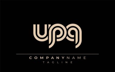 UPQ Yaratıcı Eşsiz Modern Harf Logosu Tasarımı. Benzersiz bir harf dizaynına sahip stilize logo, soyut minimalist estetik ve modern cazibe sunar.