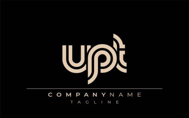 UPT Yaratıcı Eşsiz Modern Harf Logosu Tasarımı. Benzersiz bir harf dizaynına sahip stilize logo, soyut minimalist estetik ve modern cazibe sunar.