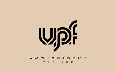 VPF Yaratıcı Eşsiz Modern Harf Logosu Tasarımı. Benzersiz bir harf dizaynına sahip stilize logo, soyut minimalist estetik ve modern cazibe sunar.