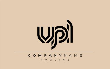 VPL Yaratıcı Eşsiz Modern Harf Logosu Tasarımı. Benzersiz bir harf dizaynına sahip stilize logo, soyut minimalist estetik ve modern cazibe sunar.