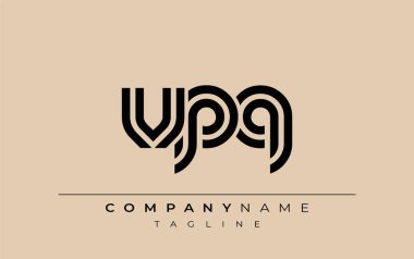 VPQ Yaratıcı Eşsiz Modern Harf Logosu Tasarımı. Benzersiz bir harf dizaynına sahip stilize logo, soyut minimalist estetik ve modern cazibe sunar.