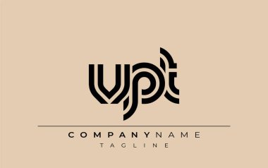 VPT Yaratıcı Eşsiz Modern Harf Logosu Tasarımı. Benzersiz bir harf dizaynına sahip stilize logo, soyut minimalist estetik ve modern cazibe sunar.