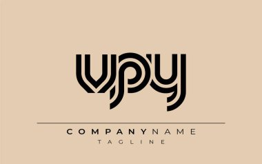 VPY Yaratıcı Eşsiz Modern Harf Logosu Tasarımı. Benzersiz bir harf dizaynına sahip stilize logo, soyut minimalist estetik ve modern cazibe sunar.