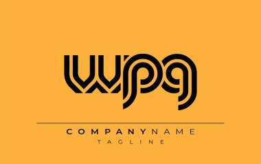 WPG Yaratıcı Eşsiz Modern Harf Logosu Tasarımı. Benzersiz bir harf dizaynına sahip stilize logo, soyut minimalist estetik ve modern cazibe sunar.