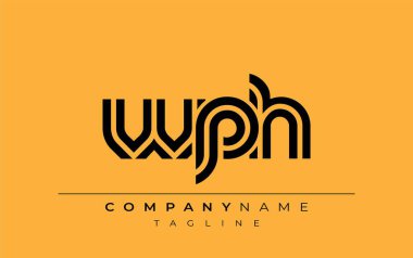 WPH Yaratıcı Eşsiz Modern Harf Logosu Tasarımı. Benzersiz bir harf dizaynına sahip stilize logo, soyut minimalist estetik ve modern cazibe sunar.