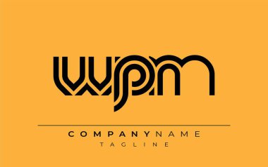 WPM Yaratıcı Eşsiz Modern Harf Logosu Tasarımı. Benzersiz bir harf dizaynına sahip stilize logo, soyut minimalist estetik ve modern cazibe sunar.
