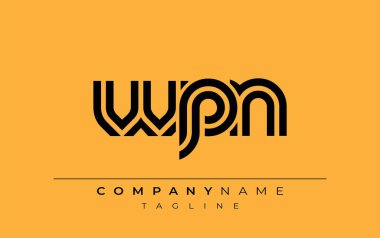 WPN Yaratıcı Eşsiz Modern Harf Logosu Tasarımı. Benzersiz bir harf dizaynına sahip stilize logo, soyut minimalist estetik ve modern cazibe sunar.