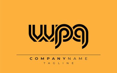 WPQ Yaratıcı Eşsiz Modern Harf Logosu Tasarımı. Benzersiz bir harf dizaynına sahip stilize logo, soyut minimalist estetik ve modern cazibe sunar.