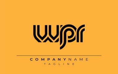 WPR Yaratıcı Eşsiz Modern Harf Logosu Tasarımı. Benzersiz bir harf dizaynına sahip stilize logo, soyut minimalist estetik ve modern cazibe sunar.