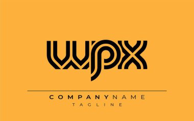 WPX Yaratıcı Eşsiz Modern Harf Logosu Tasarımı. Benzersiz bir harf dizaynına sahip stilize logo, soyut minimalist estetik ve modern cazibe sunar.