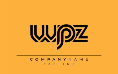 WPZ Yaratıcı Eşsiz Modern Harf Logosu Tasarımı. Benzersiz bir harf dizaynına sahip stilize logo, soyut minimalist estetik ve modern cazibe sunar.