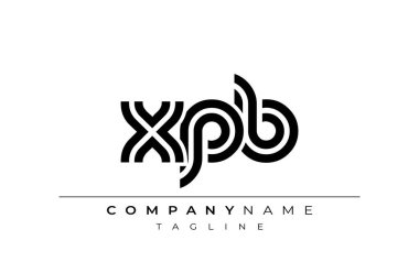 XPB Yaratıcı Eşsiz Modern Harf Logosu Tasarımı. Benzersiz bir harf dizaynına sahip stilize logo, soyut minimalist estetik ve modern cazibe sunar.