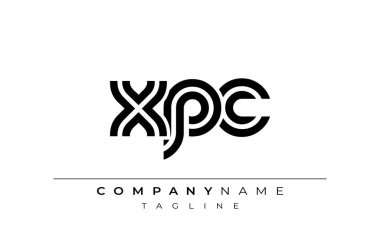 XPC Yaratıcı Eşsiz Modern Harf Logosu Tasarımı. Benzersiz bir harf dizaynına sahip stilize logo, soyut minimalist estetik ve modern cazibe sunar.