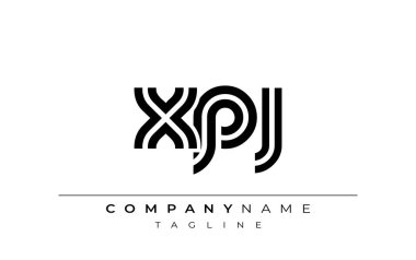 XPJ Yaratıcı Eşsiz Modern Harf Logosu Tasarımı. Benzersiz bir harf dizaynına sahip stilize logo, soyut minimalist estetik ve modern cazibe sunar.