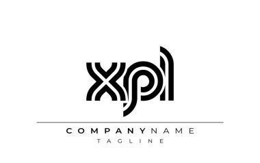 XPL Yaratıcı Eşsiz Modern Harf Logosu Tasarımı. Benzersiz bir harf dizaynına sahip stilize logo, soyut minimalist estetik ve modern cazibe sunar.
