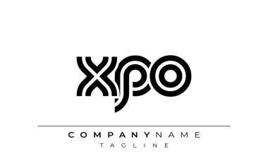 XPO Yaratıcı Eşsiz Modern Harf Logosu Tasarımı. Benzersiz bir harf dizaynına sahip stilize logo, soyut minimalist estetik ve modern cazibe sunar.