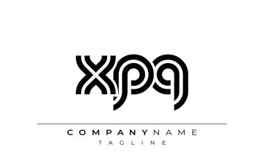 XPQ Yaratıcı Eşsiz Modern Harf Logosu Tasarımı. Benzersiz bir harf dizaynına sahip stilize logo, soyut minimalist estetik ve modern cazibe sunar.