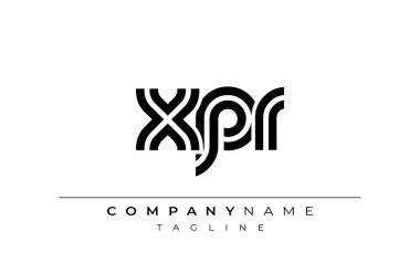 XPR Yaratıcı Eşsiz Modern Harf Logosu Tasarımı. Benzersiz bir harf dizaynına sahip stilize logo, soyut minimalist estetik ve modern cazibe sunar.