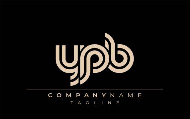 YPB Yaratıcı Eşsiz Modern Harf Logosu Tasarımı. Benzersiz bir harf dizaynına sahip stilize logo, soyut minimalist estetik ve modern cazibe sunar.