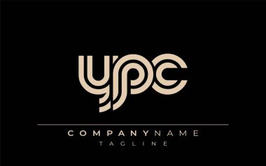 YPC Yaratıcı Eşsiz Modern Harf Logosu Tasarımı. Benzersiz bir harf dizaynına sahip stilize logo, soyut minimalist estetik ve modern cazibe sunar.