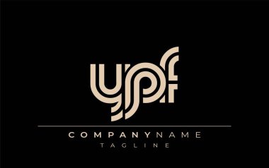 YPF Yaratıcı Eşsiz Modern Harf Logosu Tasarımı. Benzersiz bir harf dizaynına sahip stilize logo, soyut minimalist estetik ve modern cazibe sunar.