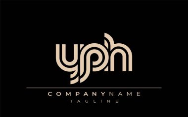 YPH Yaratıcı Eşsiz Modern Harf Logosu Tasarımı. Benzersiz bir harf dizaynına sahip stilize logo, soyut minimalist estetik ve modern cazibe sunar.