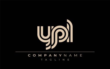 YPL Yaratıcı Eşsiz Modern Harf Logosu Tasarımı. Benzersiz bir harf dizaynına sahip stilize logo, soyut minimalist estetik ve modern cazibe sunar.
