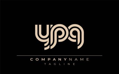 YPQ Yaratıcı Eşsiz Modern Harf Logosu Tasarımı. Benzersiz bir harf dizaynına sahip stilize logo, soyut minimalist estetik ve modern cazibe sunar.