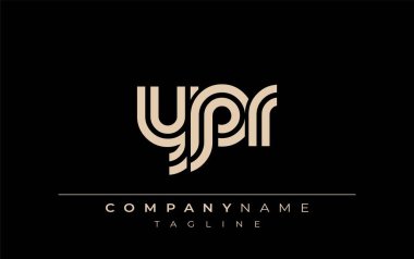 YPR Yaratıcı Eşsiz Modern Harf Logosu Tasarımı. Benzersiz bir harf dizaynına sahip stilize logo, soyut minimalist estetik ve modern cazibe sunar.