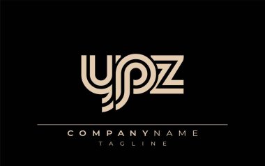 YPZ Yaratıcı Eşsiz Modern Harf Logosu Tasarımı. Benzersiz bir harf dizaynına sahip stilize logo, soyut minimalist estetik ve modern cazibe sunar.