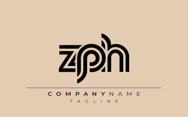 ZPH Yaratıcı Eşsiz Modern Harf Logosu Tasarımı. Benzersiz bir harf dizaynına sahip stilize logo, soyut minimalist estetik ve modern cazibe sunar.